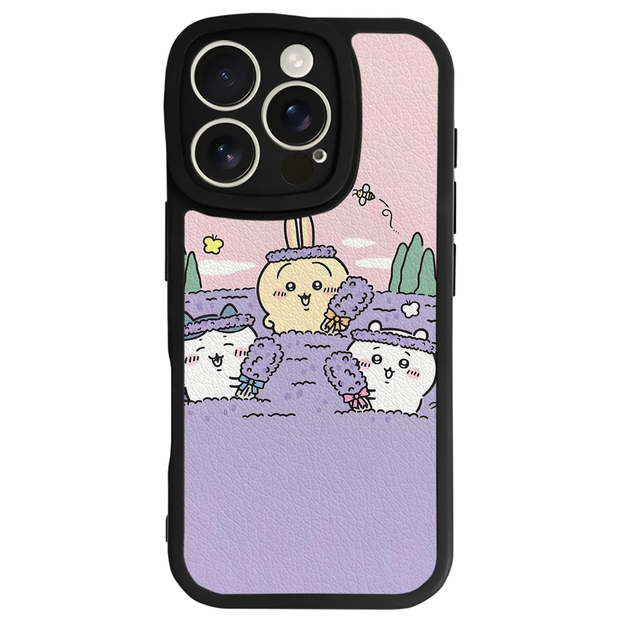 （画像用） ちいかわ Chii-kawa 【iPhone 16シリーズ対応】シリコンスマホケース（レザー調） 材質：シリコン